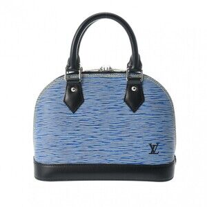 Louis Vuitton Epi Alma Bag Denim Blue Leather Handbag